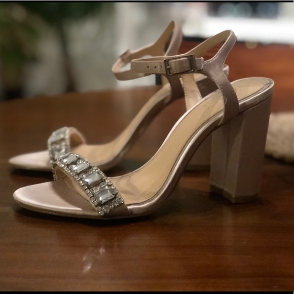 Badgley Mischka Rhinestone Heels - Picture 1 of 6
